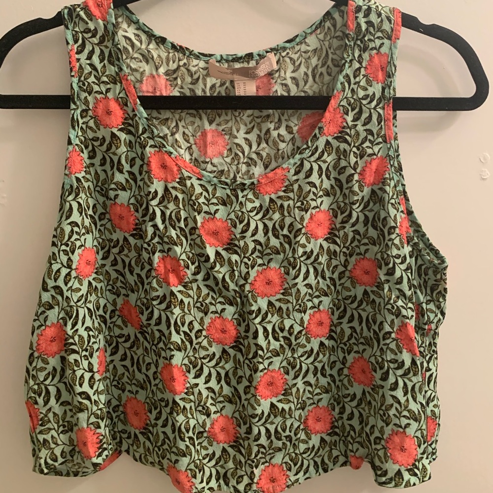 Forever21 Floral flowy crop top